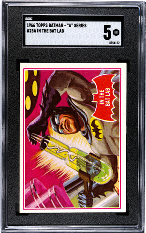 Batman "A" Series 1966 Topps No.25A In the Bat Lab SGC Graded 5 Single Card