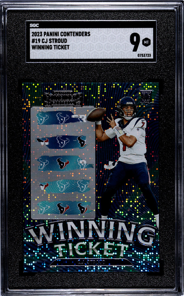 Texans CJ Stroud 2023 Panini Contenders No.19 Winning Ticket Rookie SG JP Sports Texans CJ Stroud 2023 Panini Contenders No.19 Winning Ticket Rookie SG JP Sports