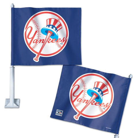 Yankees Car Flag Cooperstown Logo Blue