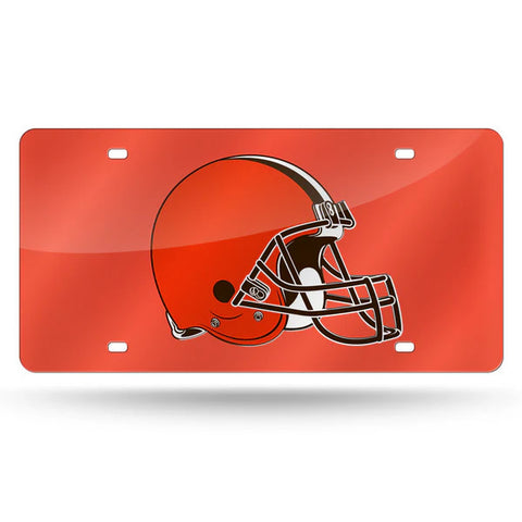 Browns Laser Cut License Plate Tag Color Orange