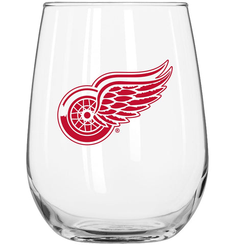 Red Wings 16oz Curved Beverage Stemless Wine Glass