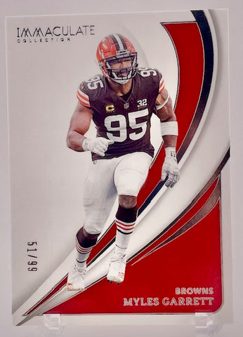 Browns Myles Garrett 2024 Panini Immaculate No.6 #51/99 Single Card