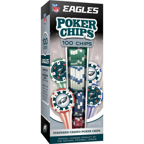 Eagles 100-Piece Poker Chip Set