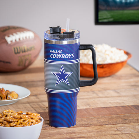 Cowboys 40oz Stainless Steel Canyon Cup w/ Straw