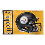 Steelers 3x5 House Flag Deluxe Helmet