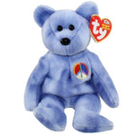 TY Beanie Baby 8.5" - Peace 2003 the Bear (Blue Version)