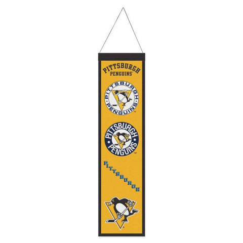 Penguins 8"x32" Wool Banner Evolution