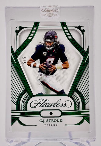 Texans CJ Stroud 2024 Panini Flawless No.25 #5/5 Emerald Single Card