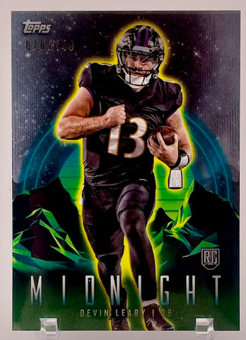Ravens Devin Leary 2024 Topps Midnight No.8 #078/149 Rookie Single Card