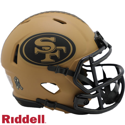 49ers Mini Helmet Speed Salute to Service 2023