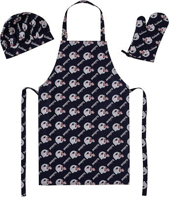 Patriots 3-Piece Apron, Oven Mitt & Chef Hat Set