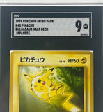 Pokémon Pikachu 1999 Japanese Intro Pack No. 025 SGC Graded 9 Single Card