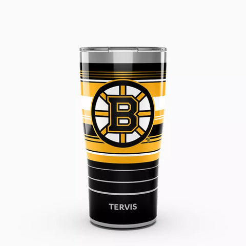 Bruins 20oz Hype Stripes Stainless Steel Tervis w/ Slider Lid