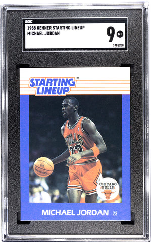 Bulls Michael Jordan 1988 Kenner Starting Lineup SGC Graded 9 Single Card 3781208