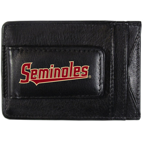 FSU Leather Cash & Cardholder Magnetic Name