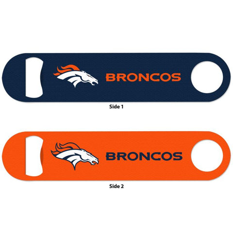 Broncos Long Neck Bottle Opener Metal 2-Sided