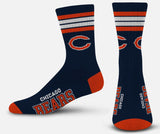 Bears Socks Mens 4 Stripe Deuce Large
