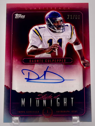 Vikings Daunte Culpepper 2024 Topps Midnight No.SMA-DC #71/99 Autographed Single Card