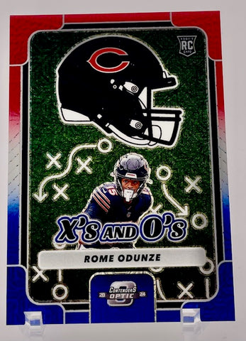Bears Rome Odunze 2024 Panini Contenders Optic No. XO-ROE #05/13 Rookie Single Card