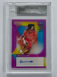 Louisville Skyy Clark 2022-23 Leaf Vivid Pre-Production 1/1 Clear Purple Autographed Rookie Single Card