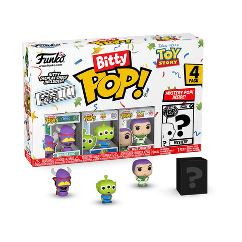 Funko Pop Vinyl Bitty Pop! 4-Pack - Disney & Pixar Toy Story - Emperor Zurg/Alien/Buzz Lightyear/Mystery