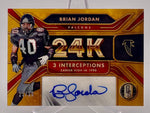 Falcons Brian Jordan 2024 Panini Gold Standard No.24K-BJ #23/99 Autographed Single Card