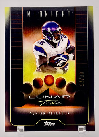 Vikings Adrian Peterson 2024 Topps Midnight No.LT-13 #05/75 Single Card