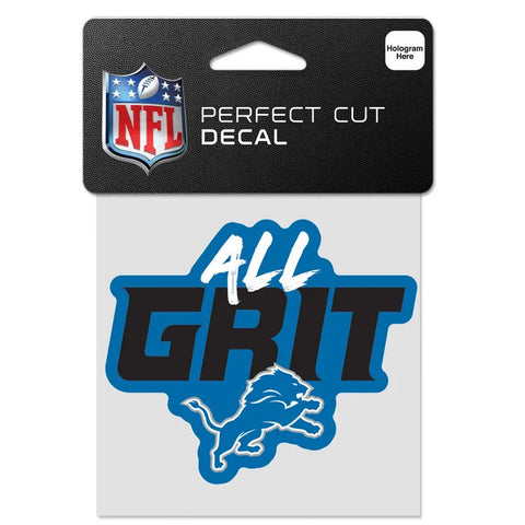 Lions 4x4 Decal Slogan "All Grit"