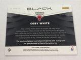 Bulls Coby White 2019-20 Panini Black #33/49 Autographed Duel Relic Rookie Single Card