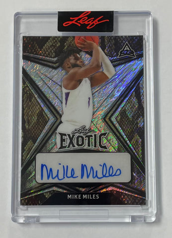 G -league Mike Miles 2022 Leaf Exotic Basketball No.BA-MM2 3/9 Autographed Rookie Single Card
