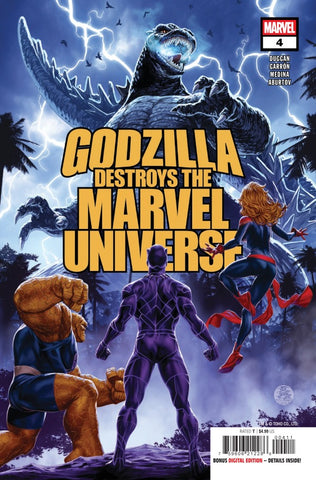 Godzilla Destroys the Marvel Universe Issue #4 October 2025 Cover A Comic Book