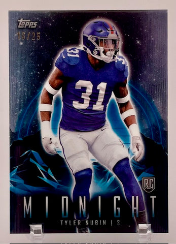 Giants Tyler Nubin 2024 Topps Midnight No.73 #16/25 Rookie Single Card