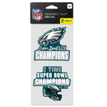 Eagles 4x8 2-Pack Decal Super Bowl 59 Champs