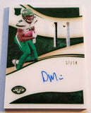 Jets Denzel Mims 2020 FOTL Immaculate #07/14 Rookie Patch & Autographed Single Card