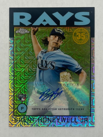 Rays Brent Honeywell Jr 2021 Topps Update Series No.86C-6 #044/149 Autographed Rookie Graded Single Card