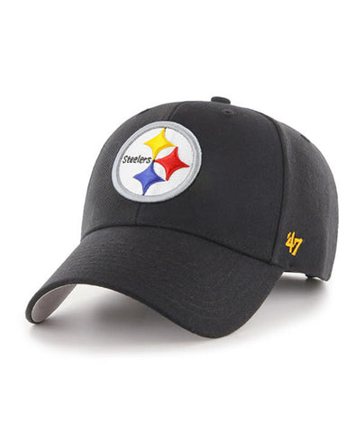 Steelers Hat 47' MVP Adjustable Black