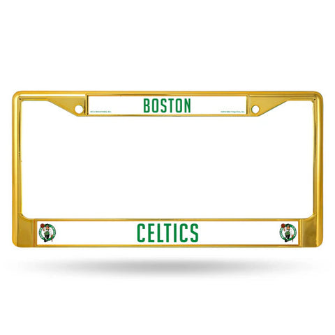 Celtics Chrome License Plate Frame Color Gold