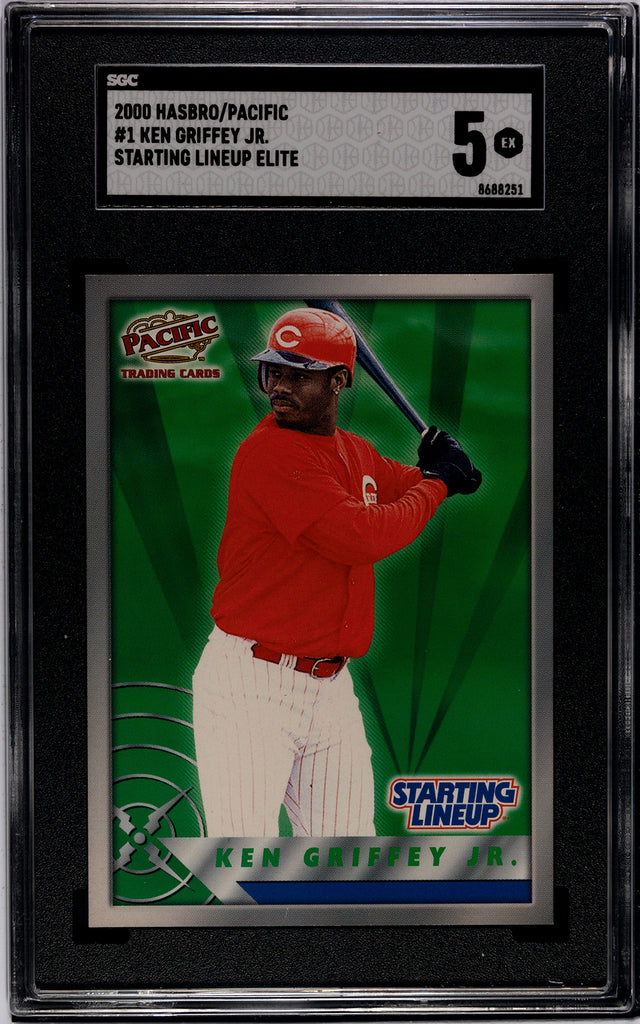 Reds Ken Griffey Jr 2000 Hasbro Starting Lineup SGC Graded 5 Single Ca JP Sports Reds Ken Griffey Jr 2000 Hasbro Starting Lineup SGC Graded 5 Single Ca JP Sports