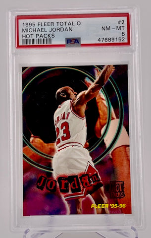 Bulls Michael Jordan 1995 Fleer Total "O" No. 2 PSA Graded 8 Single Card