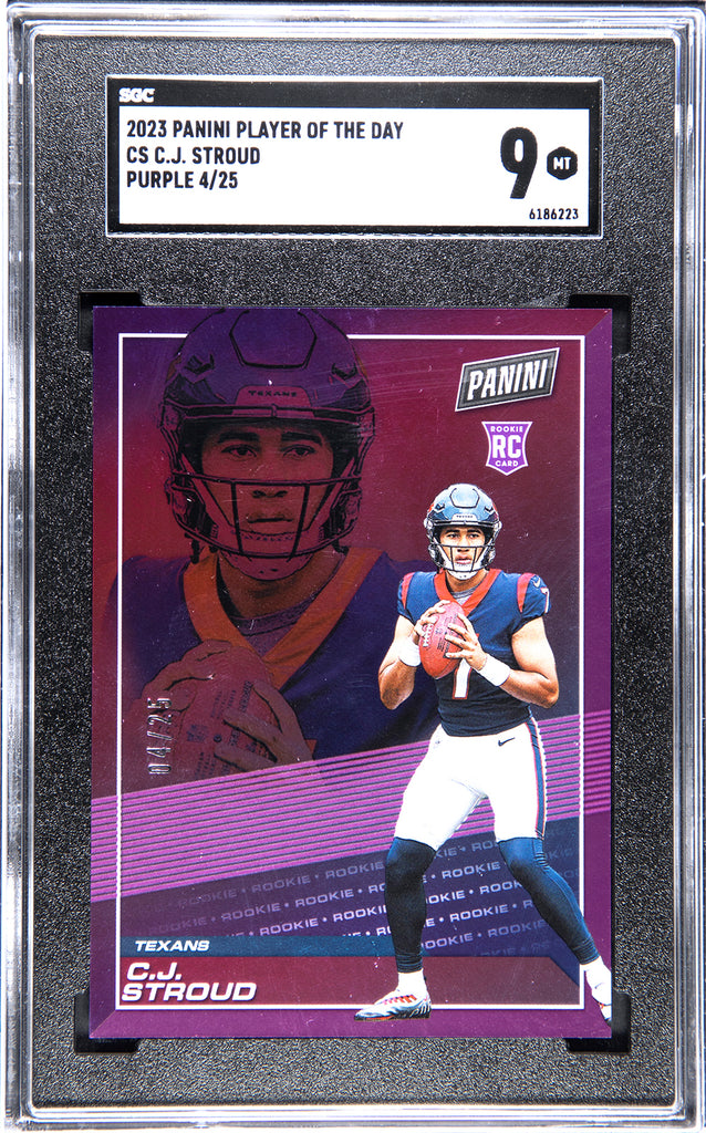 Texans CJ Stroud 2023 Panini Player of the Day No.CS #04/25 SGC Graded JP Sports Texans CJ Stroud 2023 Panini Player of the Day No.CS #04/25 SGC Graded JP Sports