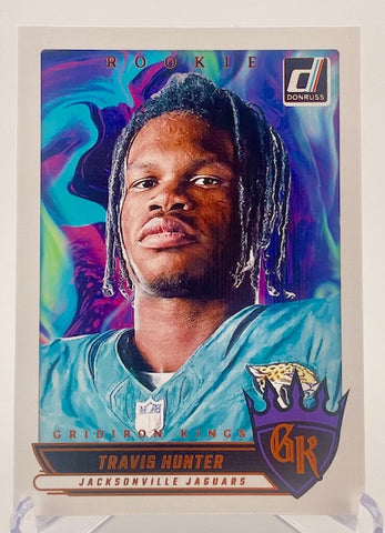 Jaguars Travis Hunter 2025 Panini Donruss No.RGK-THR Rookie Single Card