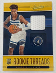 Timberwolves Jaden McDaniels 2020-21 Absolute Memorabilia No.RT-JMC Relic Rookie Single Card