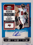 Buccaneers Calijah Kancey 2023 Panini Contenders Optic No.152 #90/99 Autographed Rookie Single Card