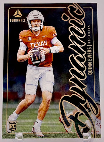 Dolphins Quinn Ewers 2025 Panini Luminance No. 10 Rookie Single Card