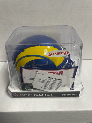 Rams Mini Helmet Speed - Dick Vermeil - Autographed w/ Tristar Certificate of Authentication