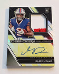 Bills Gabriel Davis 2020 Panini Obsidian 11/25 Rookie 2-Color Patch/Autographed Single Card