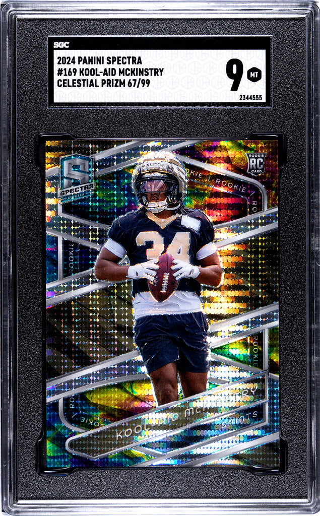 Saints Kool-Aid Mckinstry 2024 Panini Spectra No.169 #67/99 SGC Graded JP Sports Saints Kool-Aid Mckinstry 2024 Panini Spectra No.169 #67/99 SGC Graded JP Sports