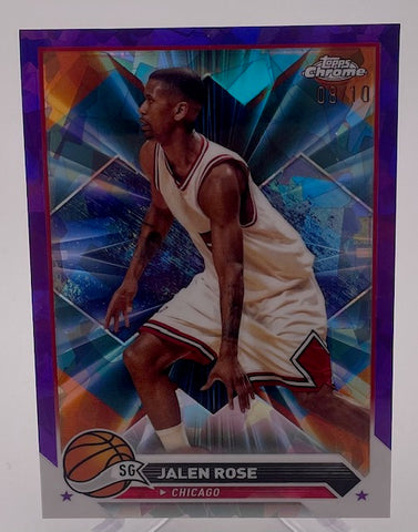 Bulls Jalen Rose 2023-24 Topps Chrome Sapphire No.194 #08/10 Single Card