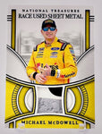 Michael McDowell 2024 Panini National Treasures No.RUS-MMD #03/75 Sheet Metal Relic Single Card