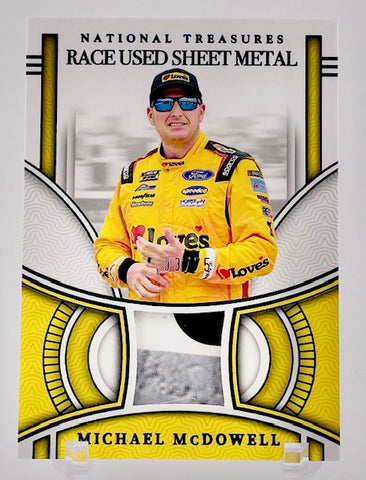 Michael McDowell 2024 Panini National Treasures No.RUS-MMD #03/75 Sheet Metal Relic Single Card